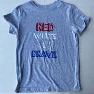 Cat & Jack Red, White & Brave Gray short Sleeve
